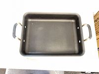 Top view of rectangular Calphalon roasting pan
