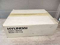sealed exterior box labeled Hyundai Video Mixer Model CO-1118