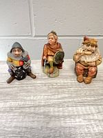 Group shot of the three Lilliput Lane troll figurines