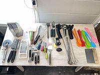 Entire assortment laid out on tabletop