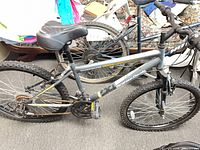 Full left side view of grey Roadmaster Granite Peak bicycle