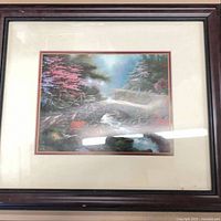 Full view of framed print with mat and frame