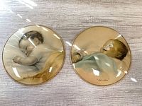 Both curved glass pictures side by side