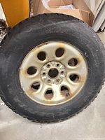 Full view of tire and rim