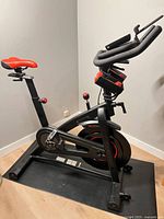 Full view of Bowflex C6 bike on floor mat (mat not included)