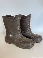 Full view of both boots side by side