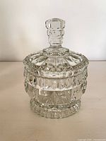 covered candy dish front view