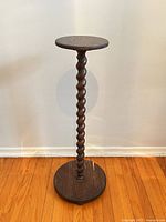 Full view of wooden plant stand