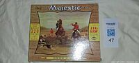 Majestic jigsaw puzzle box with fox-hunting artwork and piece count info visible