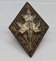 Front view of WW2 CWAC cap badge showing design and text