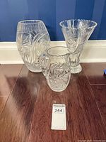 All three crystal pieces together