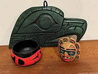 All three Indigenous art pieces together