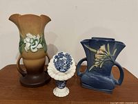 All three vases front view