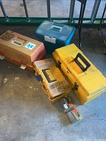 Group of tool boxes and storage containers