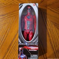 Front view of boxed Red Ranger figure