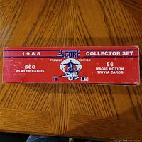 Full view of box top with branding and card counts