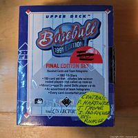 Front of sealed 1991 Upper Deck Final Edition Baseball set box