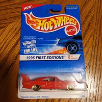 Front of sealed Hot Wheels 1996 First Editions 1970 Dodge Charger Daytona