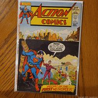 Front cover of Action Comics #412 bagged and boarded