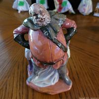 Front view of Royal Doulton Falstaff figurine standing on base