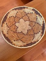 Top view showing entire basket and pattern