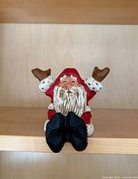 Front view of David Frykman Santa shelf sitter