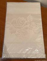 Full view of packaged tablecloth front