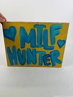 Front view of full painting showing text and hearts