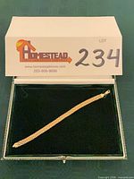 Bracelet in open green case full view