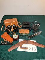Entire lot overview showing all seven items and cases