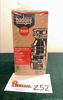 Front of sealed Badger 500 box