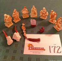 Group shot of all twelve items on tabletop