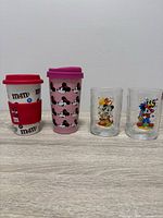 Front view of all four drinkware items