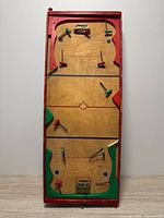 Full view of Munro wooden tabletop hockey board