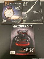 All three magazines laid out: two Apex Manual, one Autostrada