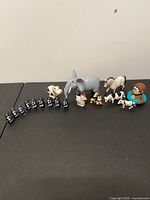 Full set of mixed animal figures arranged on tabletop