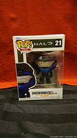 Front view of boxed Funko Pop! Halo Spartan Mark V [B] figure