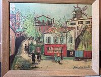 Full view of framed lithograph print