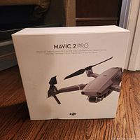 Factory box front showing DJI Mavic 2 Pro branding
