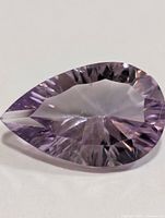 Pear-cut violet tanzanite loose stone