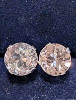 Close-up of both tourmaline stones in settings