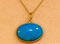 Pendant on chain to show scale and appearance