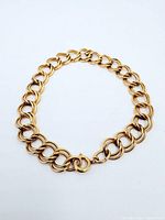 Full view of gold-filled link bracelet