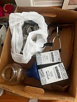 Box with jar lifter, Bernardin lid boxes, funnel, loose lids