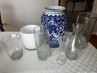 Group shot displaying all seven vases from front angle