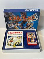 Outer L’Arcano box with insert showing deck and book