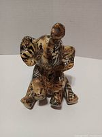 Front view of ceramic elephant figurine