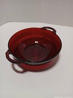 Top view showing interior, ribbing and handle detail