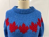 Front upper section showing maple leaf pattern and collar