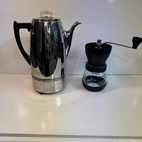 Overall view of percolator and grinder